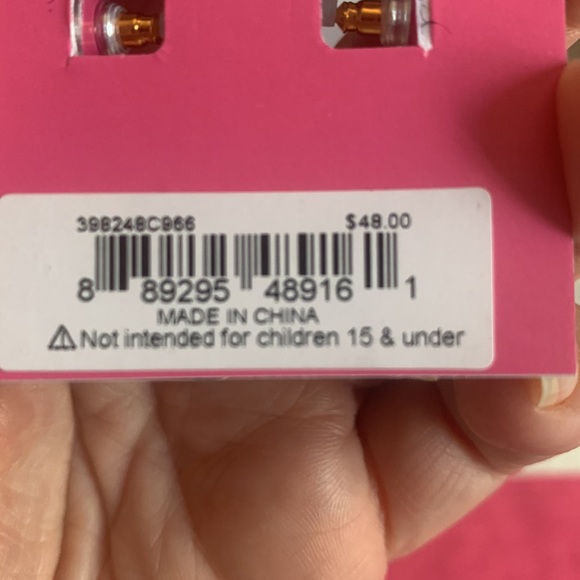 Betsey Johnson love lock earrings rainbow . NWT - Picture 4 of 6